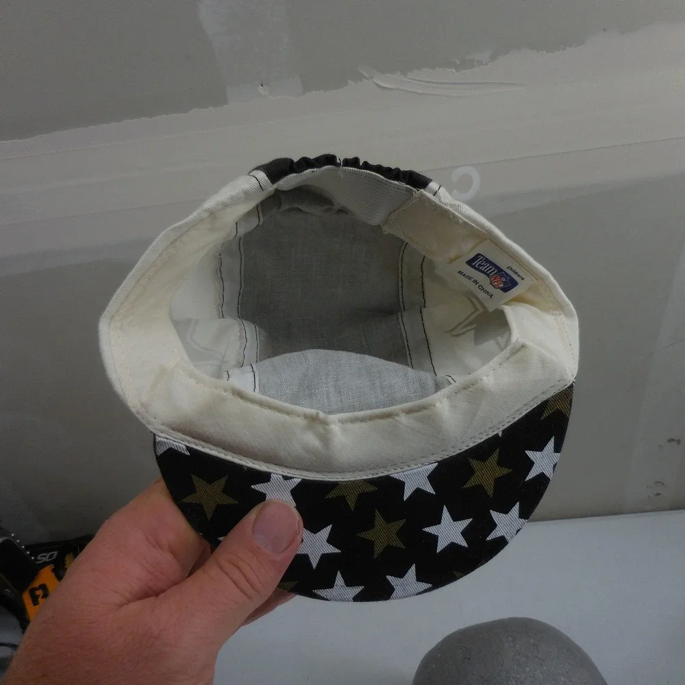Vintage New Orleans Saints NFL Team Hat Childrens Painter Cap Stars Black White